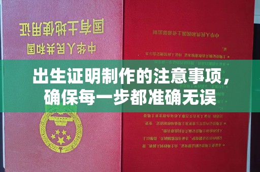 江陵出生证明制作的注意事项，确保每一步都准确无误
