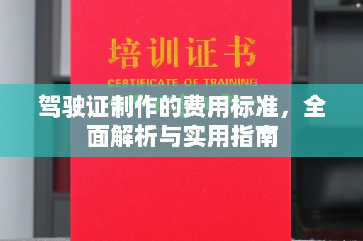 江陵驾驶证制作的费用标准，全面解析与实用指南